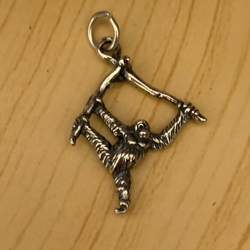 Orangutan Sterling Silver Jewelry Charm